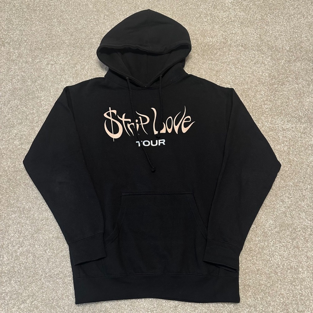 Karol G Strip Love Tour 2022 Hoodie Black Concert Merch Mens size Medium